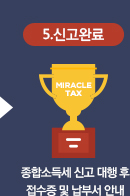 5.�Ű��Ϸ� : ���ռҵ漼 �Ű� ���� �� ������ �� ���μ� �ȳ�